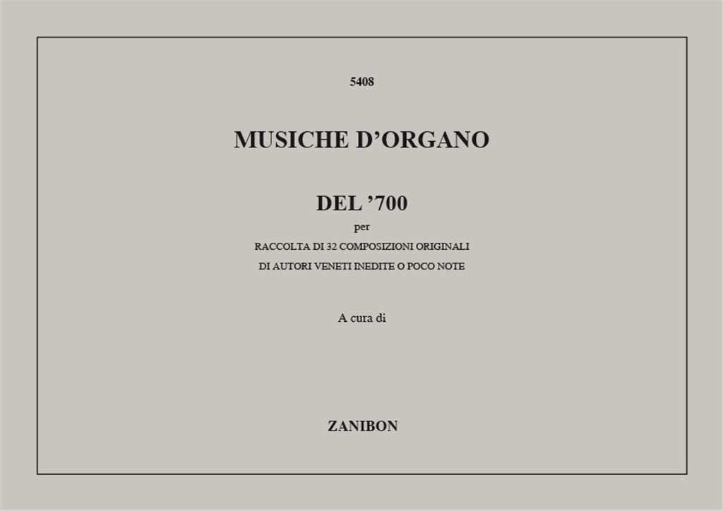 Musiche D'Organo Del '700